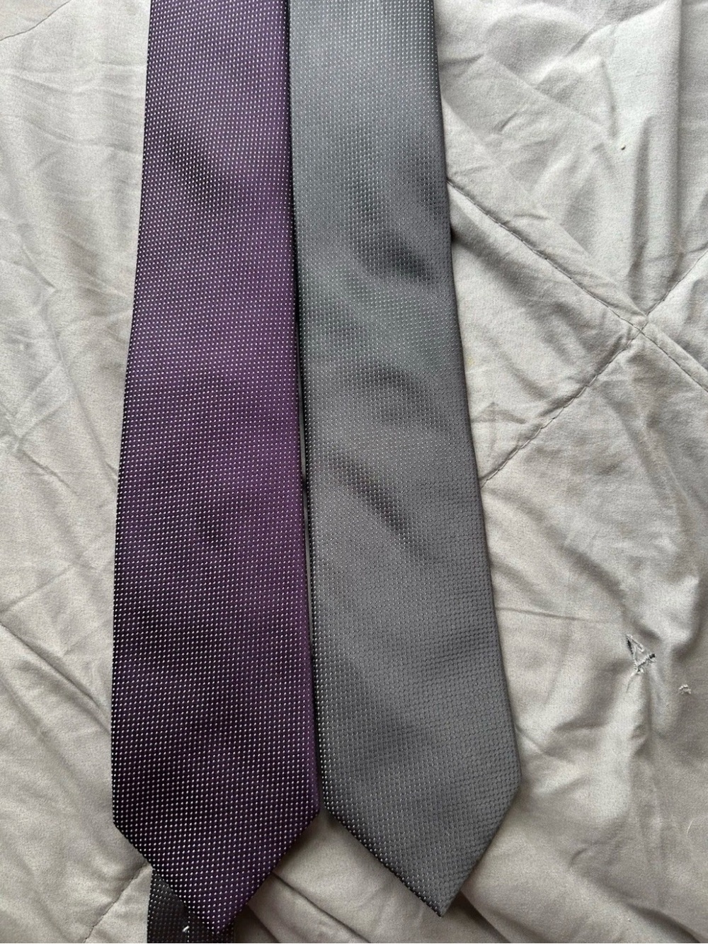 Madison Purple and Gray Men's Tie Set
